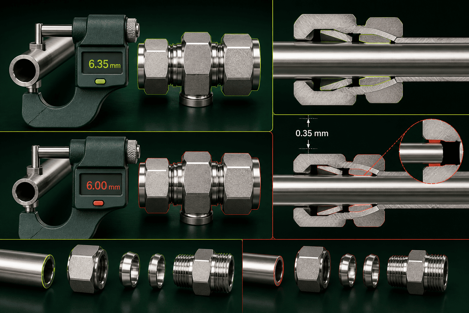 Tube OD Specification and Fitting Compatibility tube OD and fitting compatibility chart